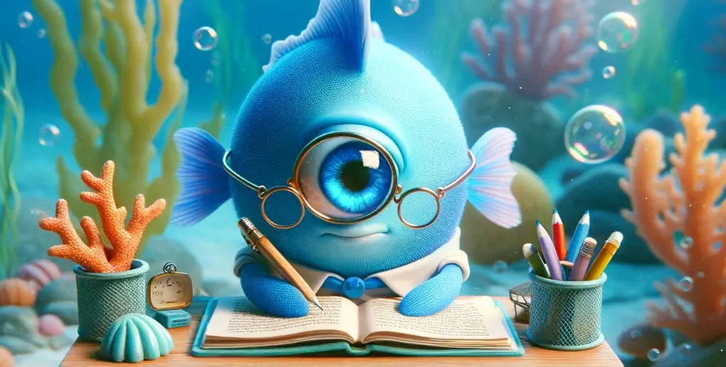 Decorative bluefish illustration