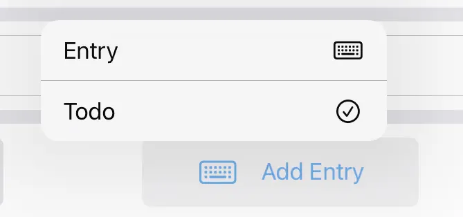 Creating a new todo list item in a goal cycle